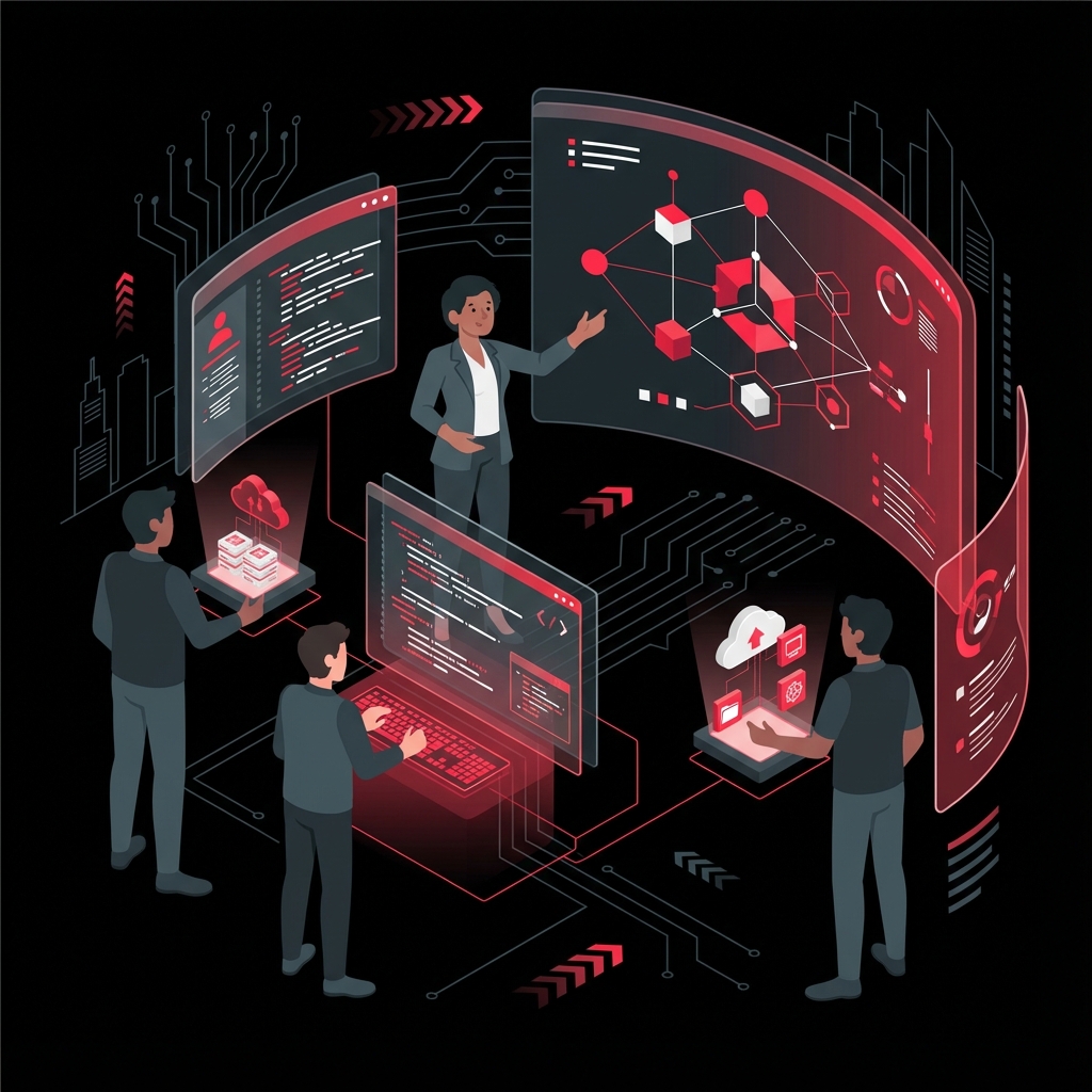 Premium Tech Team Illustration